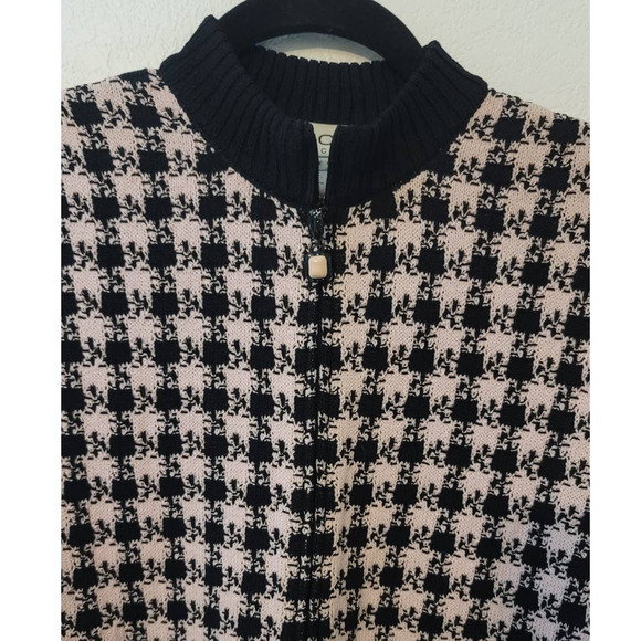 ST JOHN COLLECTION KNITS Pink Black Zipper Jacket Blazer 4 - Picture 2 of 6